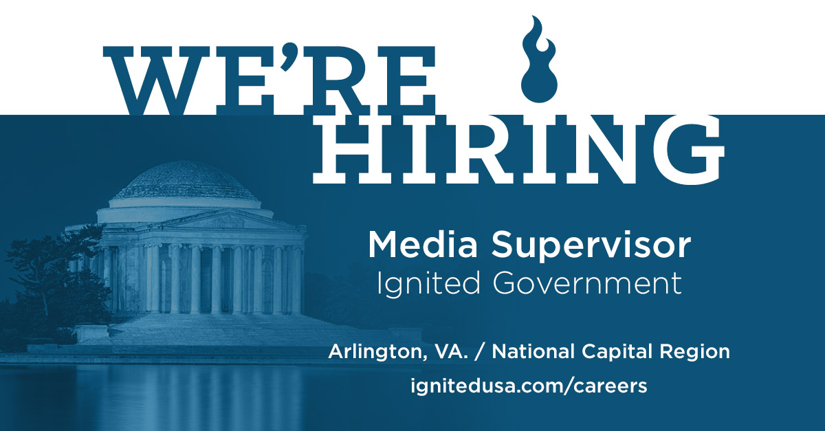 Ignitedusa's tweet photo. We're #hiring a Media Supervisor in the DMV responsible for digital and traditional media planning and buying!

Learn more at https://t.co/BLPdpQ1gJU!  

🔥 #media #marketing #advertising #careers #DCjobs #DCcareers https://t.co/iVNyKtwZTe