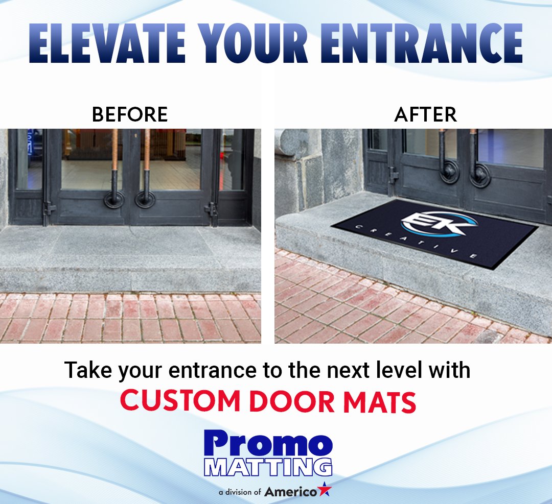 PromoMatting's tweet image. Give entrances the attention they deserve with custom door mats. Browse are wide selection of mat options or request a quote on our website: promomatting.com

#promotionalproducts #branding #promotion #promotionalitems #marketing #promotionalgifts #promo