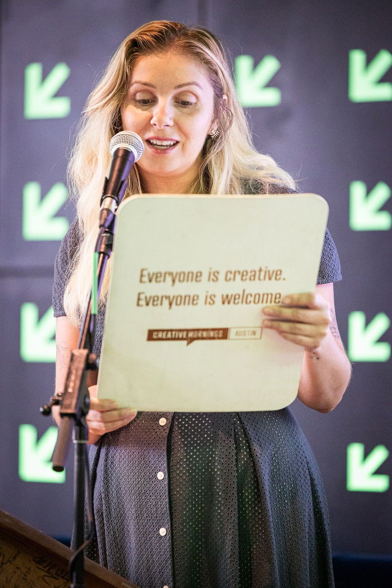 CM_Austin's tweet image. Our #CreativeMornings manifesto was read by Art Director/Creative Director, Iva Zugic @ivaz at our July event. buff.ly/46z2fRN Thanks Iva! 
#EveryoneIsWelcome #EveryoneIsCreative #CMtrust #CMATX