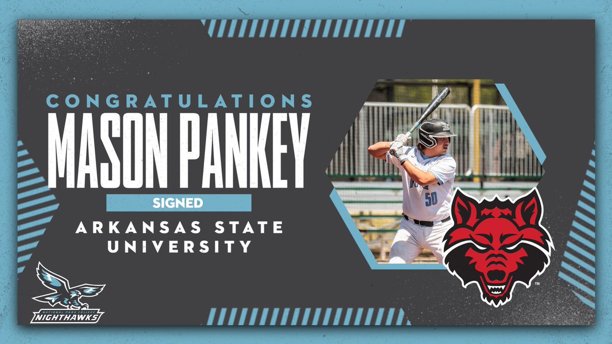 Arkansas State baseball continues to assemble their 2025 roster.

National Park College redshirt freshman catcher Mason Pankey committed to the Red Wolves. The Brookland alum hit .391 this past season with 4 HR &amp; 21 RBI

More: kait8.com/2024/07/30/nat…

(PHOTO: <a href="/NPC_Nighthawks/">Nighthawk Athletics</a>)