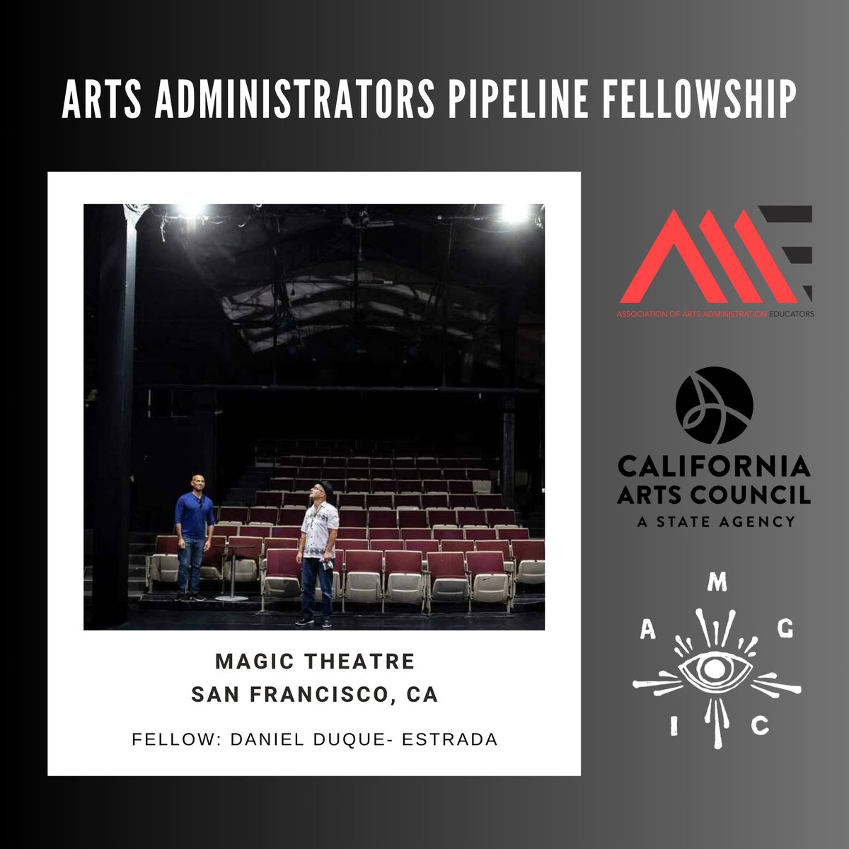 Introducing the Magic Theatre, one of our 11 Host Organizations for the Arts Administrators Pipeline Fellowship! <a href="/MagicTheatre/">Magic Theatre</a> 

Learn more at magictheatre.org!