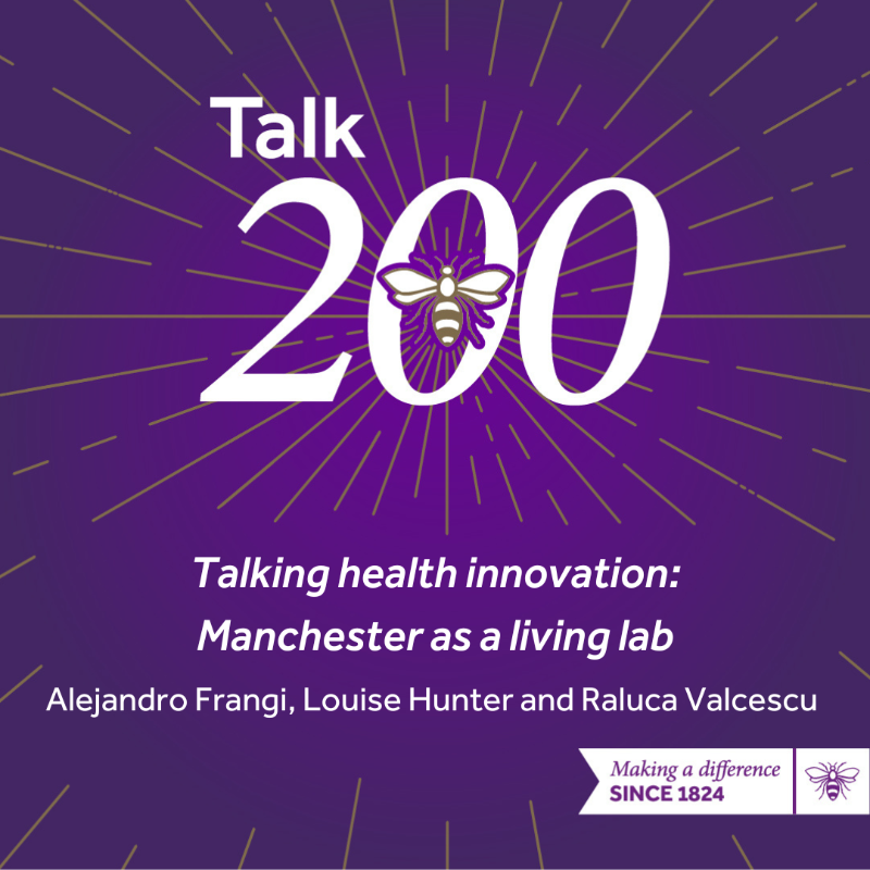 OfficialUoM's tweet photo. 🎤 New episode of Talk 200 is out now on all platforms! #UoM200
 
🩺 Talking health innovation: Manchester as a living lab

👇 Listen now