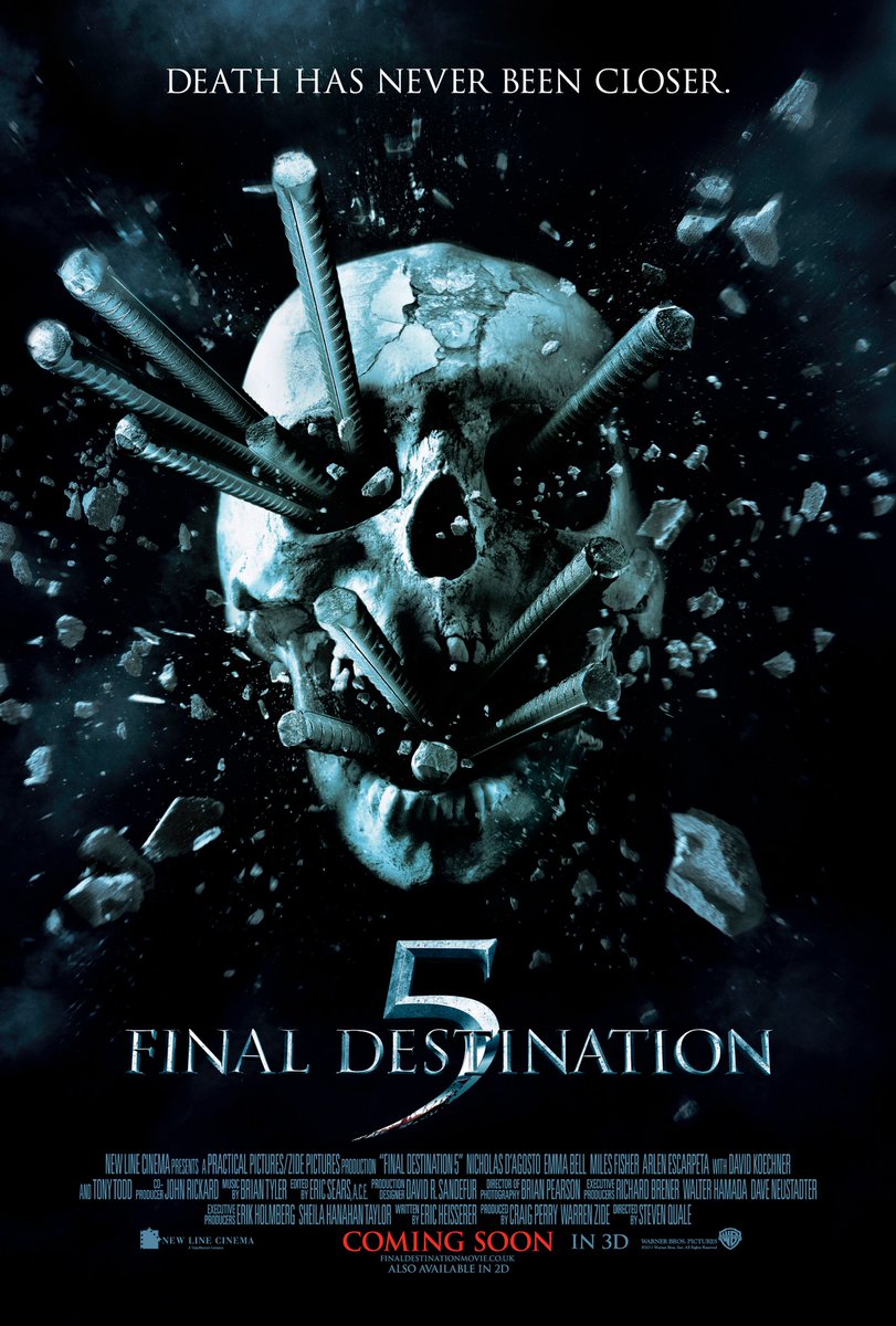 EugWSerra's tweet image. On August 12, 2011, Final Destination 5 was released! #FinalDestination5 #NicholasDAgosto #EmmaBell
#MilesFisher #ArlenEscarpeta
#DavidKoechner #TonyTodd