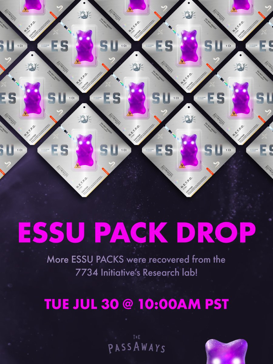 125 ESSU Packs dropping in 1 hour. 

Tuesday July 30th @ 10 AM PST

passaways.com/tpmc/drop/11