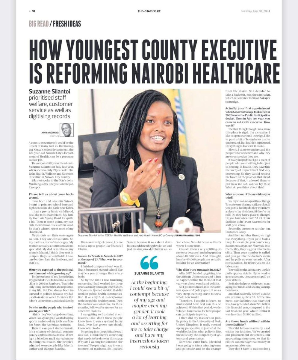 bunsen_45's tweet photo. Who is the CEC Health Nairobi County?

✅Finished her Degree at the age of 21 yrs.

✅ Ran for Nairobi Senator at the age of 23 in 2027 gannering over 40,000 votes.

✅ First appointed by Governor Sakaja Johnson to the Public Participation docket then appointed CEC Health in July https://t.co/jRljCsHThH