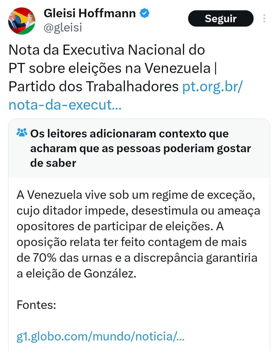 E toma checagem Gleisi!! Marmit@ de ditador!!