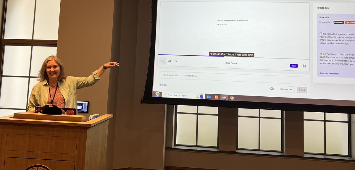 Presentation takeover by <a href="/KaelynBullock/">Kaelyn Bullock</a> showing off <a href="/SnorklApp/">Snorkl</a> at #eduprotocols Academy in Notre Dame. #math #mathreps #iteachmath