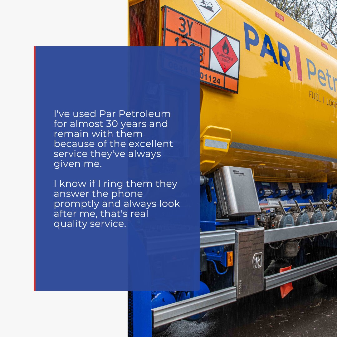 We have built an enviable reputation for excellent customer service and have some great reviews to prove it! Find out more about us here:
par-petroleum.co.uk/about-par-petr…

#parpetroleum #familybusiness #northeastbusiness #establishedbusiness #fuelsupplier