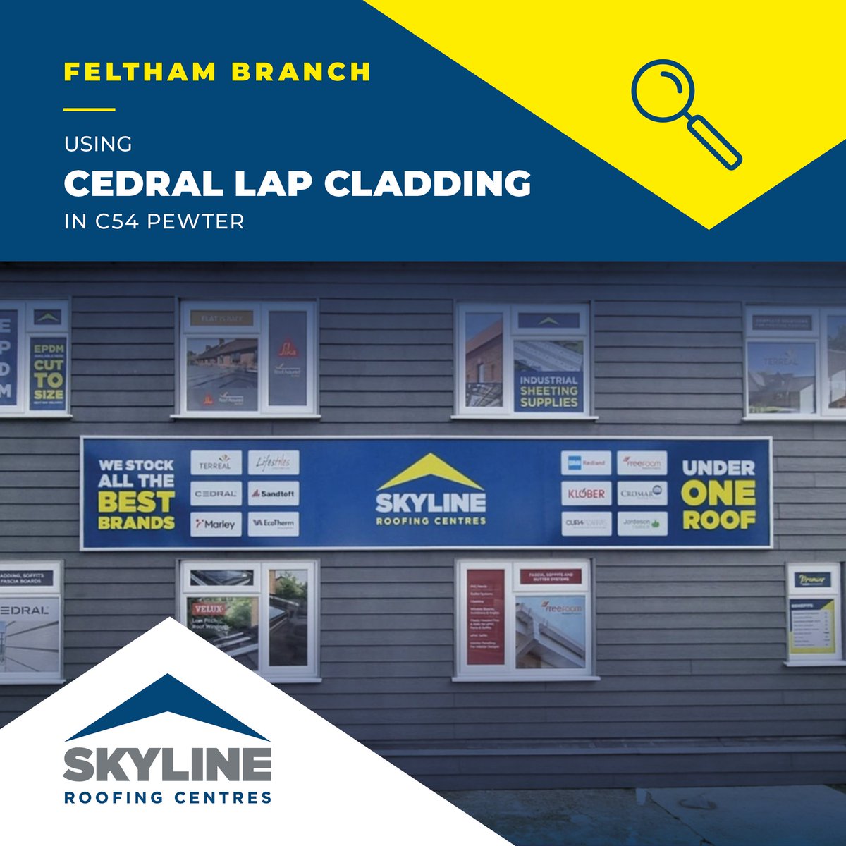 Our Feltham branch had an upgrade earlier this year, it’s now clad with Cedral Lap Cladding in Pewter. We think it looks great!

You can contact our Sheeting and Cladding Department on 01923 209 603.

skylineroofing.co.uk/portfolio/

#sheeting #cladding #construction #facade <a href="/CedralUK/">Cedral UK by Etex</a>