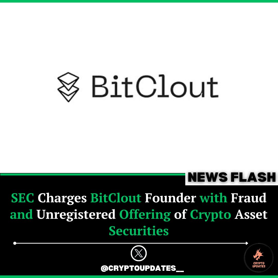 CryptoUpdates__'s tweet image. 𝐒𝐄𝐂 𝐂𝐡𝐚𝐫𝐠𝐞𝐬 𝐁𝐢𝐭𝐂𝐥𝐨𝐮𝐭 𝐅𝐨𝐮𝐧𝐝𝐞𝐫 𝐰𝐢𝐭𝐡 𝐅𝐫𝐚𝐮𝐝 𝐚𝐧𝐝 𝐔𝐧𝐫𝐞𝐠𝐢𝐬𝐭𝐞𝐫𝐞𝐝 𝐎𝐟𝐟𝐞𝐫𝐢𝐧𝐠 𝐨𝐟 𝐂𝐫𝐲𝐩𝐭𝐨 𝐀𝐬𝐬𝐞𝐭 𝐒𝐞𝐜𝐮𝐫𝐢𝐭𝐢𝐞𝐬 

#SEC #Bitclout #Crypto #CryptoNews #CryptoUpdates
