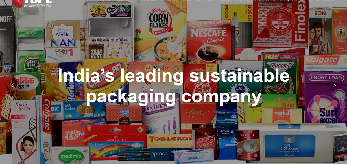SnehaSSR's tweet image. #TCPLPACK

👉Trendline Breakout
👉Manufactures folding cartons, printed blanks and outers, litho-lamination, plastic cartons, blister packs, and shelf-ready packaging. 
👉The company’s products are used in packaging in various end-user industries, including pharmaceuticals, food,