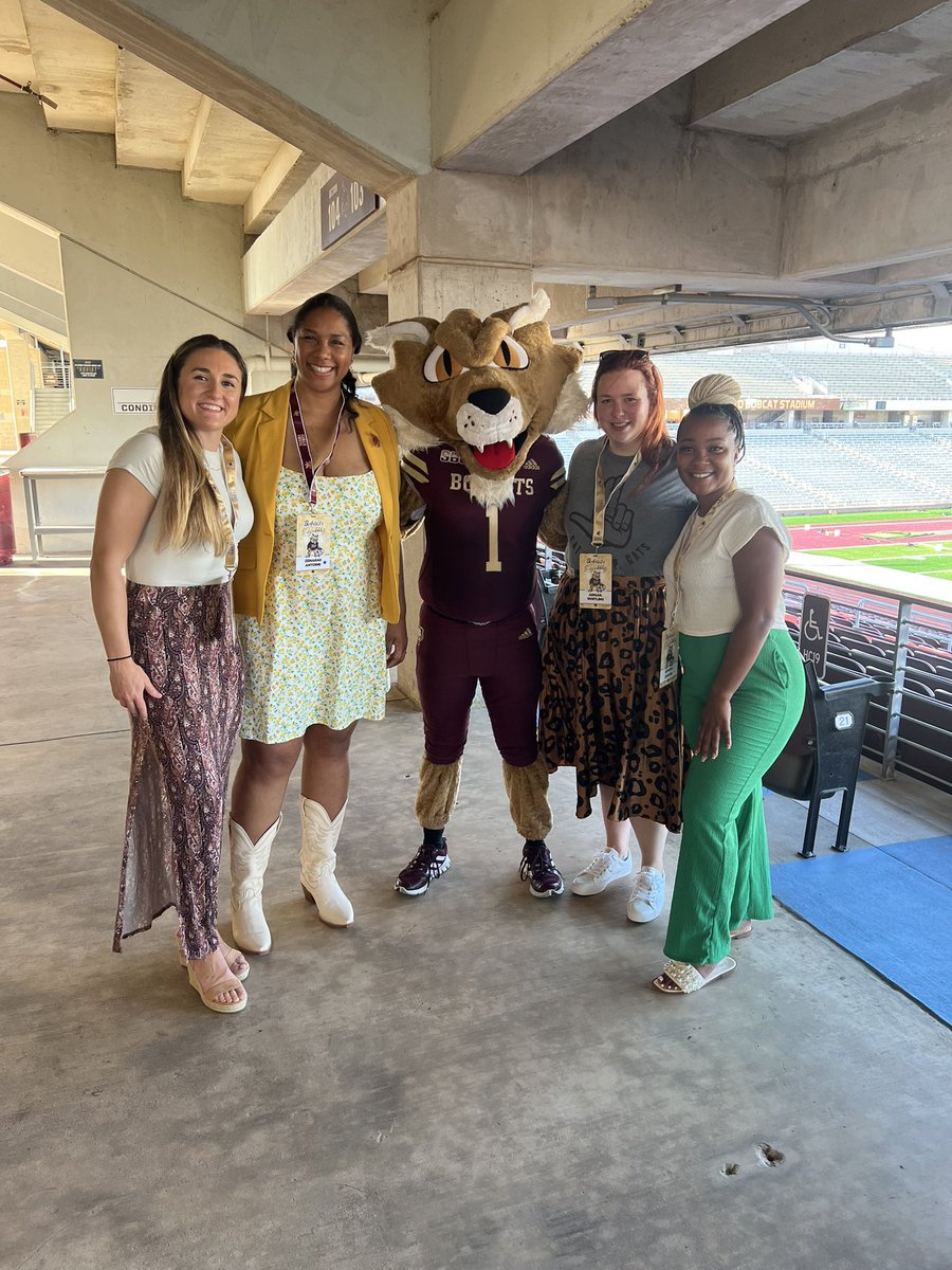 TXStateWBB's tweet photo. Bobcats Supporting Bobcats 💪
Our staff had a great time last night at @TXSTATEFOOTBALL Bobcats and Bubbles event! The women in this community are what make San Marcos and Texas State special and last night’s event was a great showcase of that! #EatEmUp #ShowEmState https://t.co/0FuSPKapQx