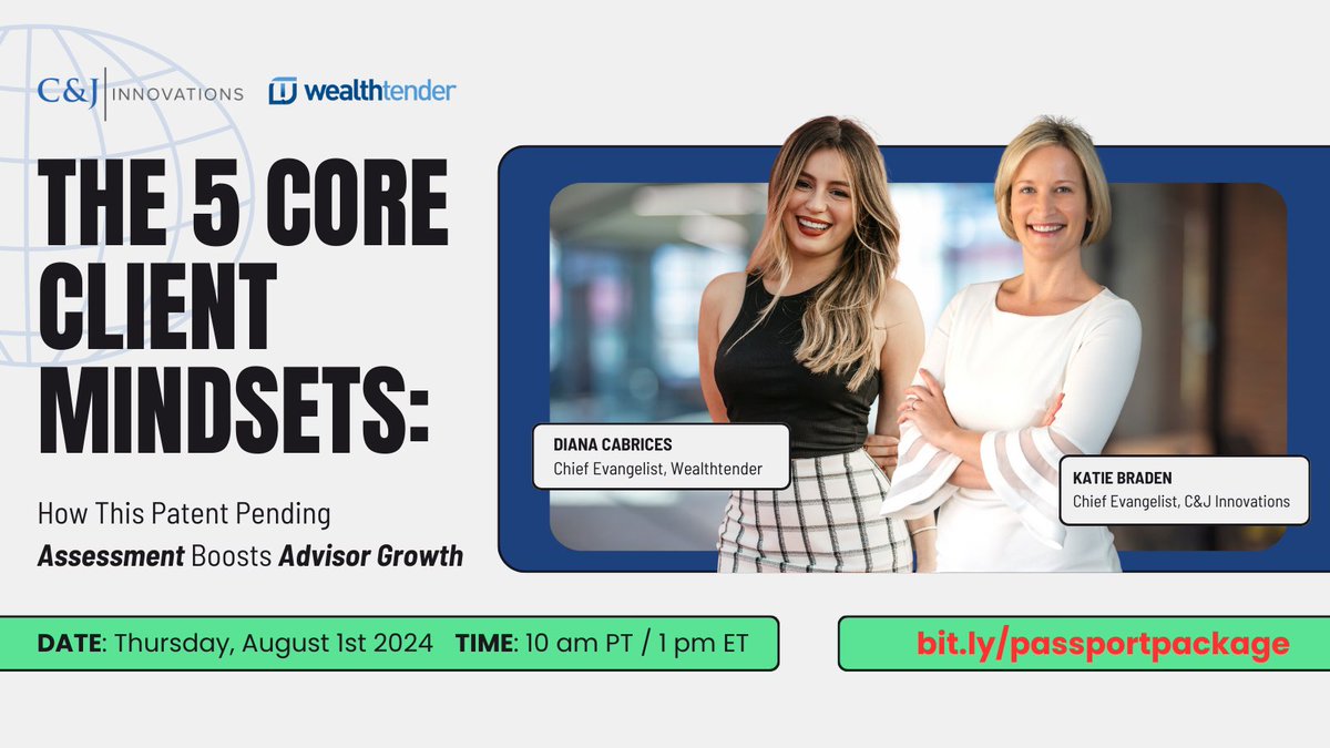 What if there was one QUICK and EASY assessment to help advisors:

👉Provide instant value to clients/prospects
👉Build a process to find right-fit clients, and 
👉help existing clients focus on their unique needs? 

There is!

See it live: bit.ly/passportpackage

<a href="/dianacabrices/">Diana Cabrices</a>