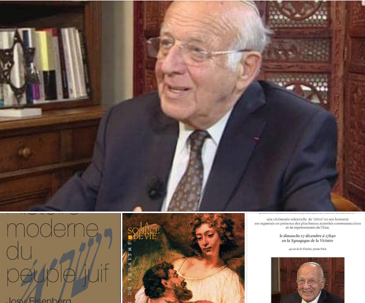 olivia220's tweet photo. RAPPEL HISTORIQUE DE Oliviouche
L'HISTOIRE de #JOSY (YOSSEF) #EISENBERG ET #LASOURCEDEVIE
Josy (Yossef) Eisenberg rabbin, auteur, producteur et réalisateur de télévision français
Josy (Yossef) Eisenberg, né le 12 décembre 1933à Strasbourg dans une famille profondément pieuse.
Son père Oskar (Ovadia) avait émigré avec sa famille de Cracovie en 1895, à l’âge de quatre ans ; sa mère Gisa (Guitel) appartenait elle aussi à la communauté de stricte observance.
La famille, qui comporte aussi Jacques (Yaakov), priait à la congrégation Etz Haïm, sise en ce temps à la rue Kageneck, et tenait un commerce de bonneterie
Après son service militaire, il devient rabbin, pour dix ans, de la synagogue de la rue Sainte-Isaure à Paris où il crée l'office des jeunes.
Il est secrétaire particulier du grand rabbin de France, Jacob Kaplan, entre 1961 et 1964.
En 1962, avec l'arrivée des Juifs d'Algérie, souvent sans repère communautaire en France, il suggère au grand rabbin Kaplan de demander à l'ORTF la création d'une émission de télévision à destination des Juifs, comme il existe déjà des émissions catholiques et protestantes.
C'est ainsi qu'il devient le créateur, producteur et réalisateur de l'émission La Source de vie, qu'il animera chaque dimanche à la télévision française8 pendant 55 ans, jusqu'à son décès.
Devant le succès de l'émission, sera rajoutée en 1968 une émission de 15 minutes intitulée À Bible ouverte
Josy Eisenberg est également l'auteur de nombreux ouvrages, dont certains avec Armand Abécassis, son partenaire dans l'émission À Bible Ouverte.
En 1973, il est coscénariste du film Les Aventures de Rabbi Jacob réalisé par Gérard Oury.
Josy Eisenberg est chevalier de la légion d'honneur, officier de l'ordre national du Mérite et commandeur de l'ordre des Arts et des Lettres. Il a reçu la Médaille de vermeil de la Ville de Paris et le prix de l'amitié judéo-chrétienne en 1993, ainsi que le prix des Arts et des Lettres de la Fondation du judaïsme français.
Marié à cinq reprises, il est père de quatre enfants, Marc, Muriel, Éric et Nathanaël.
Il est mort à Houlbec-Cocherel, dans l'Eure, le 8 décembre 2017.
Le président de la République, Emmanuel Macron, lui rend hommage :
« J’apprends avec tristesse la mort d’une grande âme du judaïsme français: Josy Eisenberg. Pendant un demi-siècle, il n’a cessé de puiser à la source de vie d’une spiritualité à mesure humaine, et de transmettre avec bienveillance et simplicité toutes les facettes de la pensée juive. Lui qui avait connu la guerre et les persécutions fut un homme d’ouverture, de réconciliation et de tolérance. Il présentait chaque dimanche le visage souriant d’un judaïsme tourné vers le dialogue des sagesses. »
Il est enterré à Jérusalem, le 12 décembre 2017, au cimetière de Mont des Répits (Har Hamenuhot) à Givat Shaul.