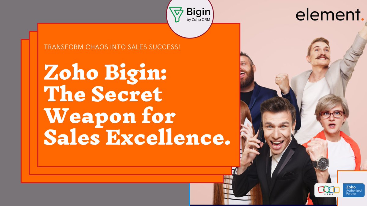 elementtravtech's tweet image. SMEs, feeling overwhelmed by sales pipelines? Bigin by Zoho is your secret weapon! Simplify lead management, automate tasks &amp;amp; close deals faster. Focus on selling, not scrambling. #ZohoBigin #SMEsales #SalesPipelineManagement #elementtech