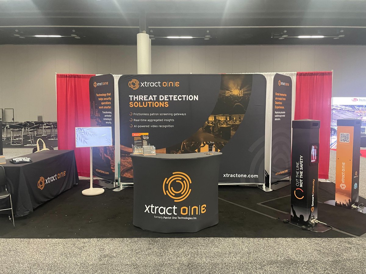 XtractOne's tweet image. We have arrived at IAVM&apos;S Venue Connect Conference!

Visit our booth for the opportunity to see SmartGateway, our weapons screening solution, and Xtract One View, our cloud-based Gateway reporting &amp;amp; configuration platform.

#xtractone #safety #smartgateway  #security