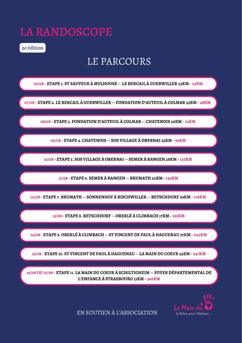 RaCingScope's tweet photo. 🩷 ET VOICI LE PARCOURS 2024 🩷

Retrouvez moi demain matin dès 7h10 sur @BFM_Alsace pour parler de #LARANDOSCOPE S2

On y parlera de la Randoscope et de l'association La Main du Coeur pour la protection de l'enfance mais aussi du Racing et de son avenir 😬

À demain matin ❤️ https://t.co/3kHVuOKQeK