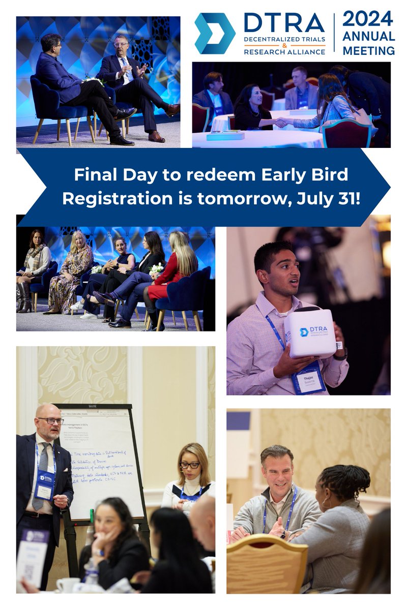 Tomorrow is the final day to redeem Early Bird Registration for the DTRA Annual Meeting held in Boston November 13-16! Don't delay - register now to save!

dtra.org/register-for-t…