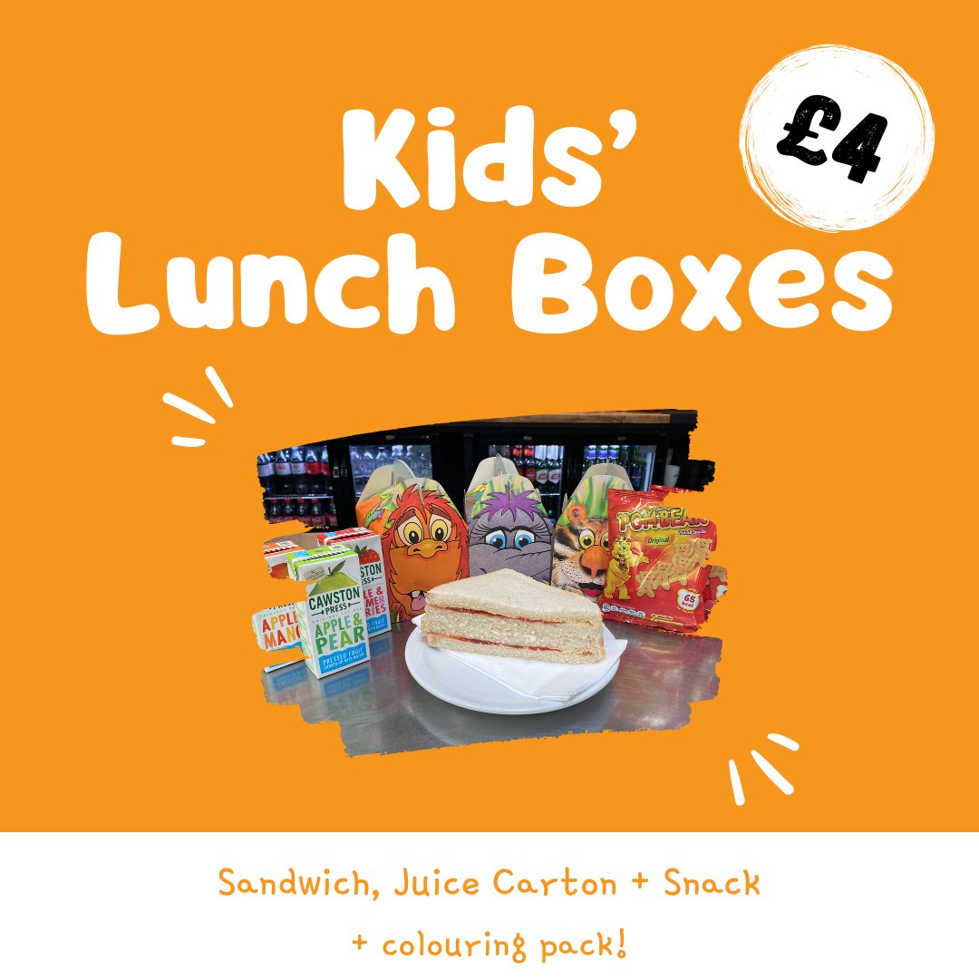 TheApronBar's tweet photo. ☀️ Come join us in the sunshine and get your little ones our brand new lunch box deal! ☀️

⏰Our kitchen is open 11am-3pm Monday - Friday
#chequermead #coffee #restaurant #cafe #bar #livemusic #performance #theatre #EastGrinstead https://t.co/NdTyRk3CQo