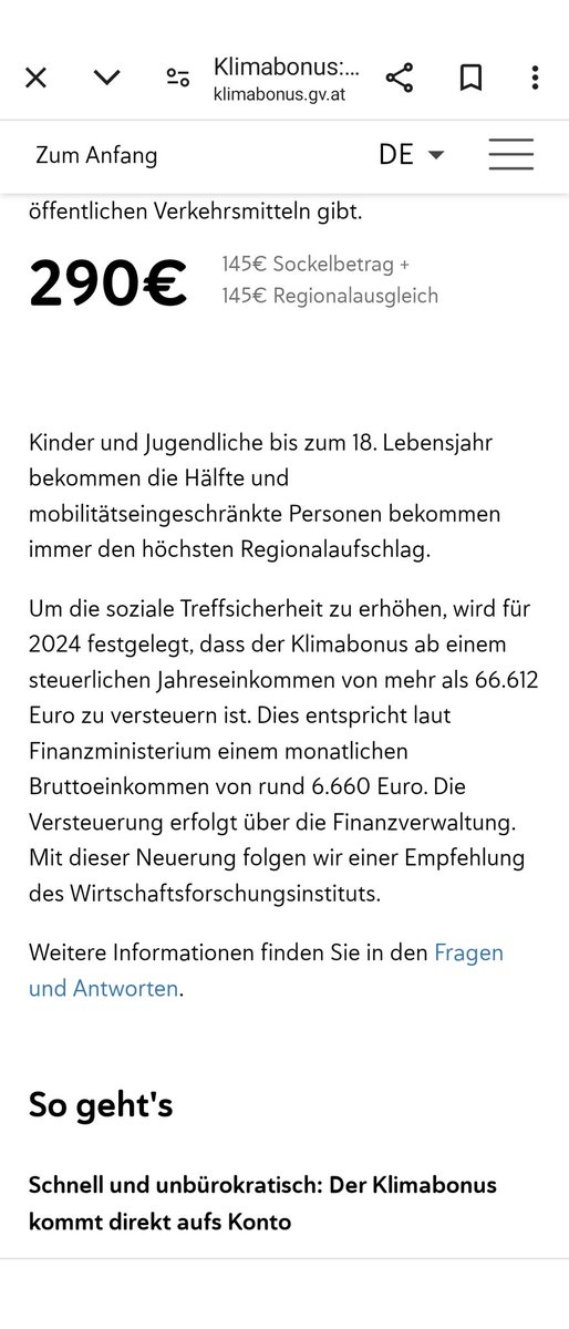 Liebes @BMKlimaschutz nur ob ich es richtig verstanden habe: verdiene ich mehr als € 66.612 muss ich den #klimabonus versteuern. Das bedeutet aber ein Monatsbrutto von € 4.758,- nicht € 6.660 (außer das #BMF zahlt nur 10* p.a.) kann man das aufklären?
