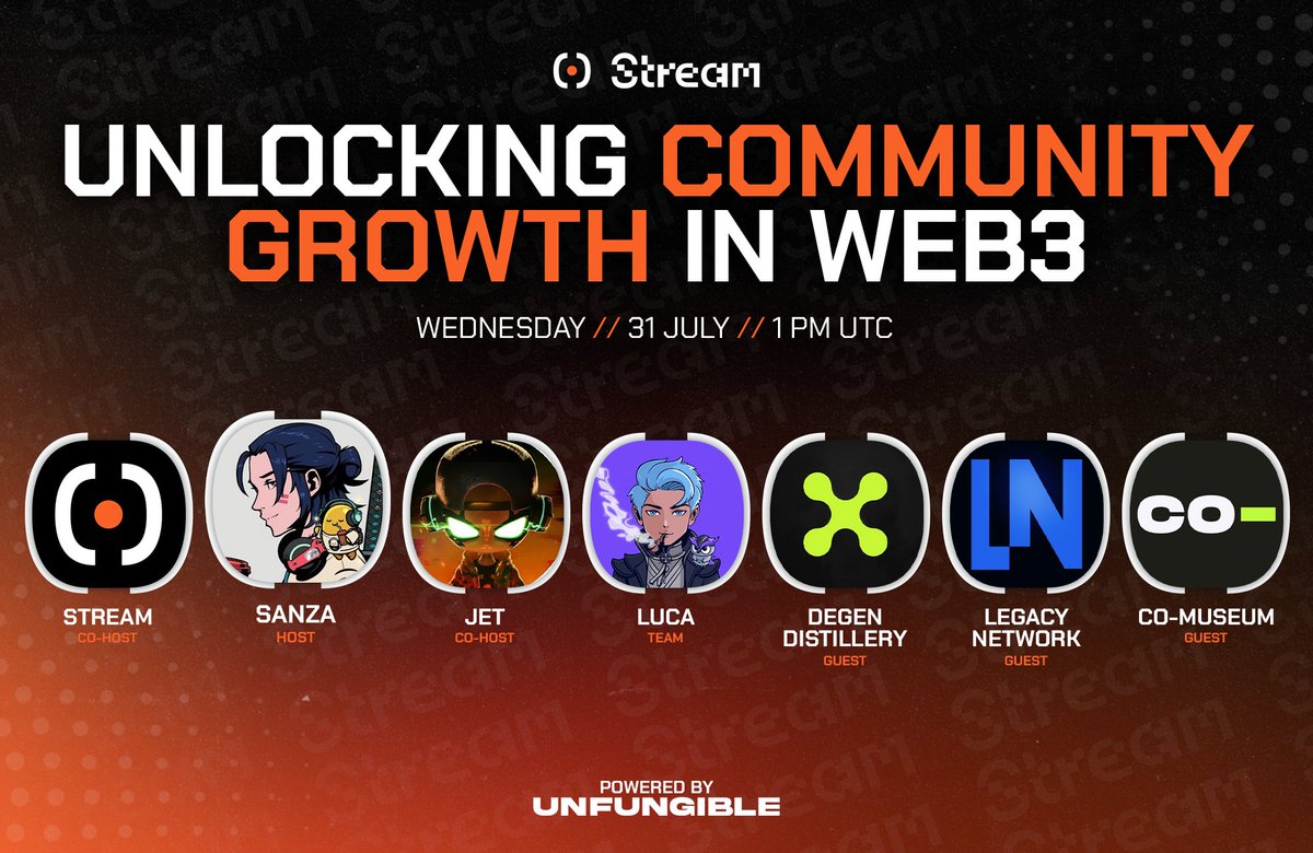 streamhq_xyz's tweet image. Get ready for StreamDrop Wednesday!

Join @sanza, @0xJetStream, @jpeg_luciano, @DegenDistillery, @LegacyNetworkio, and @co_museum for a gamified X space.

Grab your Access Code here! You know the drill.

Tips for the best experience:
• Be on desktop
• Download StreamPod:…