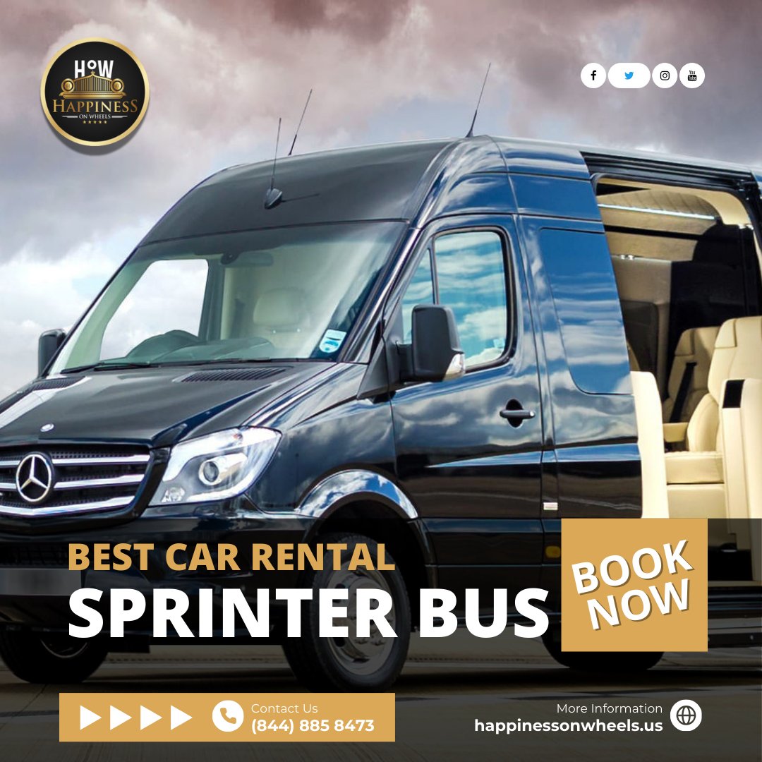 happinesswheel's tweet image. "From road trips to corporate events, our sprinter buses are the way to go! 🛣️👌 #TravelWithComfort #SprinterLife #LuxuryOnWheels"#mercedes #CelebrationOnWheels #LuxuryTravel
:
Visit Our Site: happinessonwheels.us
Toll Free: (844) 885-8473
WhatsApp: 667 433 0699