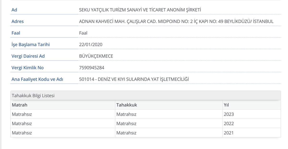 🛑 İstanbul Büyükşehir Belediye Başkanı Ekrem İmaoğlu'nun oğlu Mehmet Selim İmamoğlu'na ait SEKU Yatçılık da üç yıldır hiç vergi ödemedi.