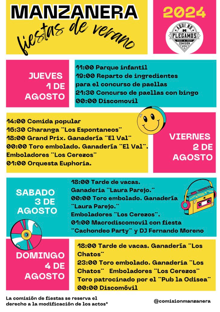 ¡¡LLegan las fiestas de Manzanera!!
foromanzanera.blogspot.com/2024/07/fiesta…