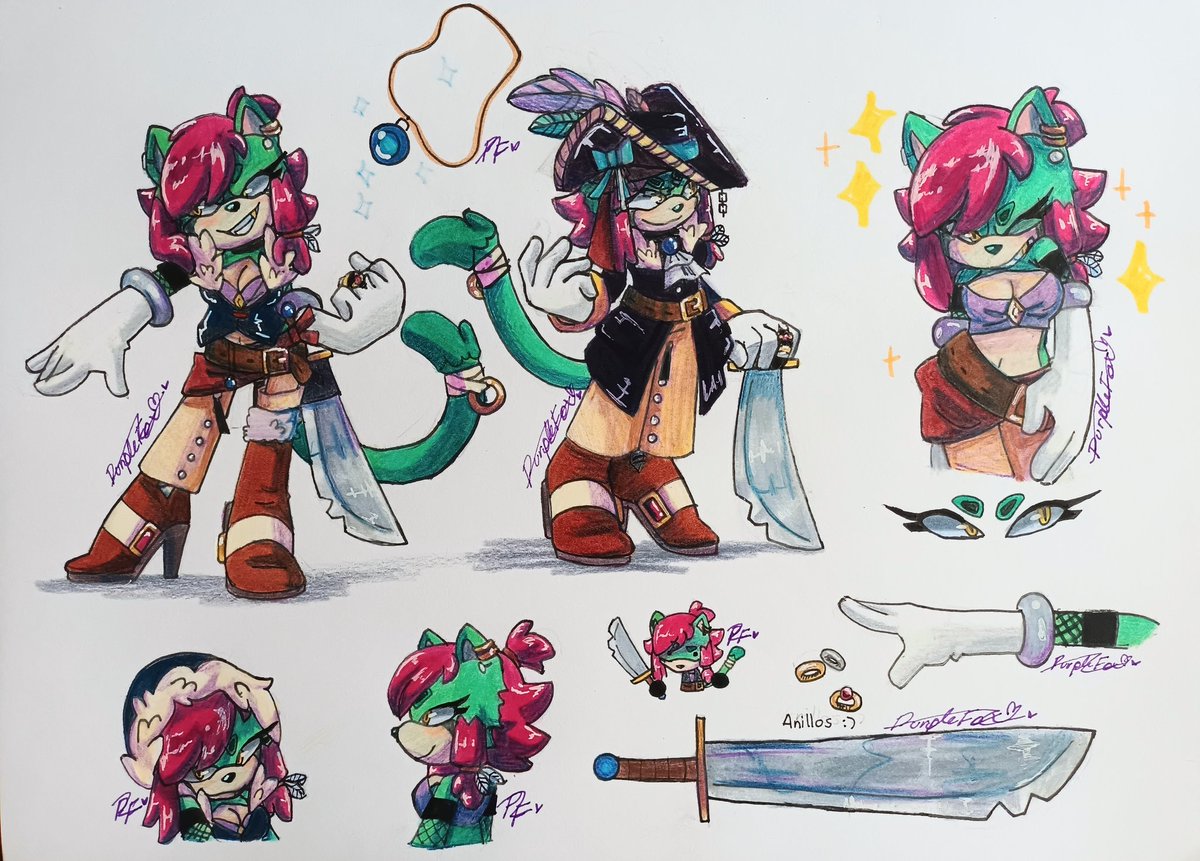 Pfox6464's tweet photo. She's the captain, you know it 
🕺🕺🕺
.
#ocartist #furryartist #sonic #LizzieOCp #PFox64 https://t.co/8D1YIFJ7Ao