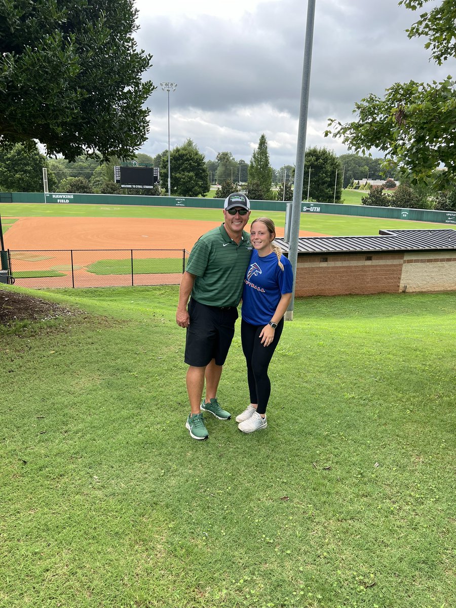 Thank you <a href="/UpstateSoftball/">USC Upstate Softball</a> for an amazing visit today and thank you to <a href="/HawkinsChawkins/">Upstate Softball</a> and Coach Pack for an amazing conversation and with that another D1 offer! I’m forever grateful thank you for everything!