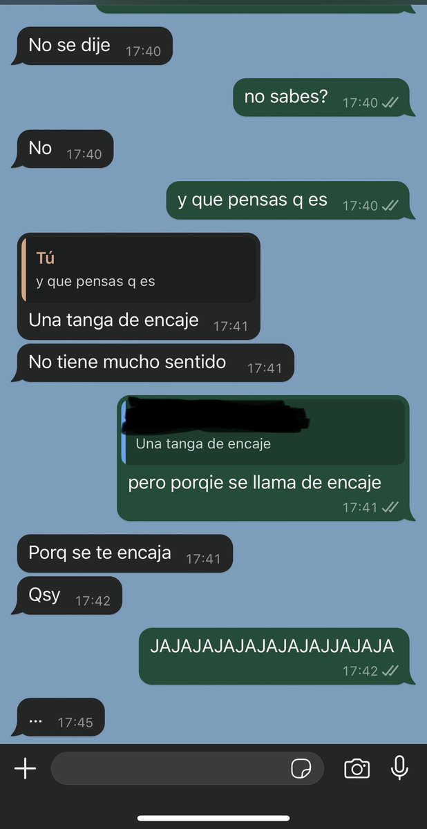hoy vi el tiktok ese que dice que los varones no saben qué significa que una tanga sea de encaje      Y LO ACABO DE COMPROBAR