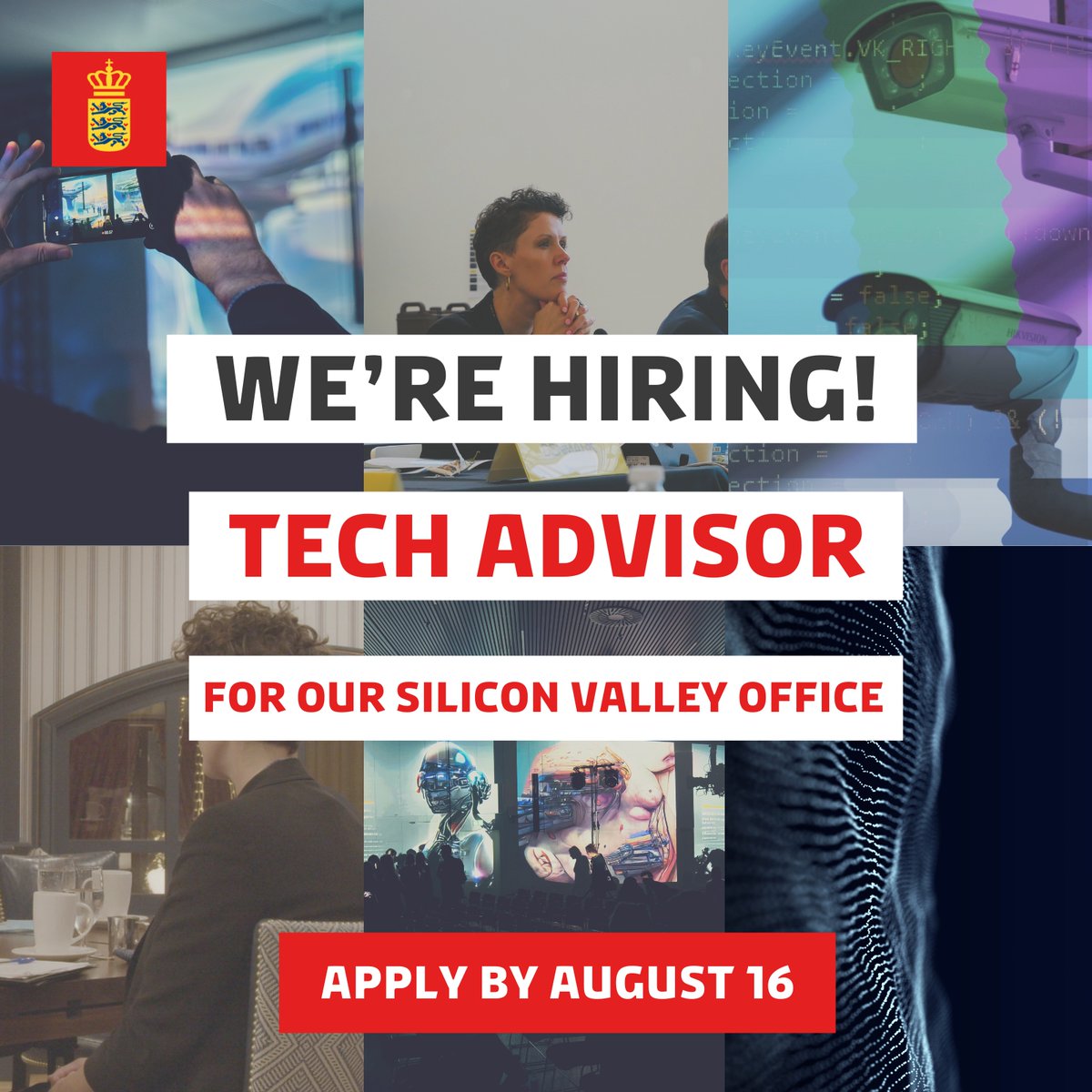 Are you interested in how AI and new technology are shaping our foreign and security policies? We are currently looking for a Tech Advisor with a focus on AI for our #SiliconValley office.

🔗Learn more &amp; apply: techamb.um.dk/team/join-the-…
📅Apply by August 16