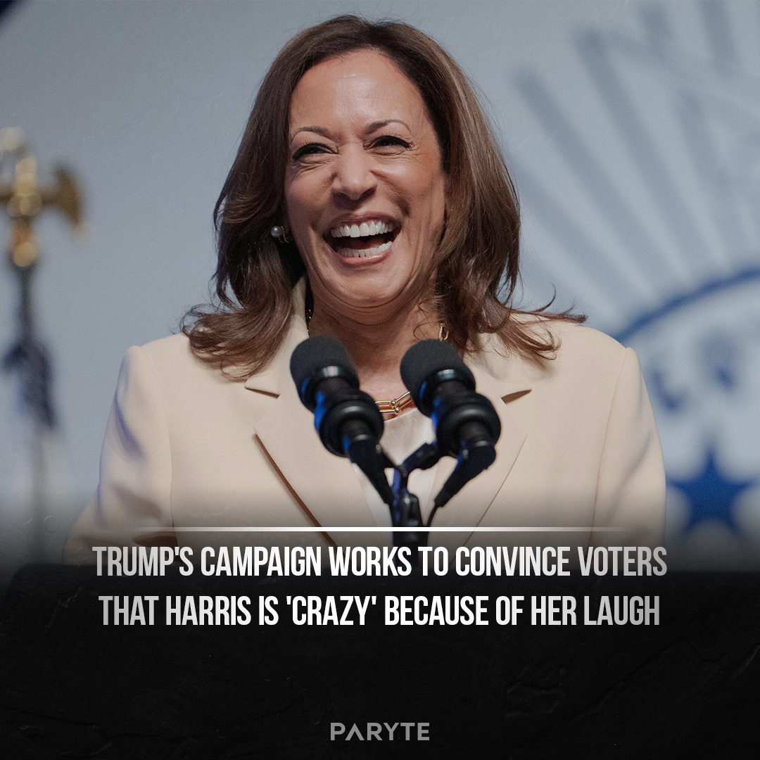 Parytecom's tweet image. The focus on Vice President Kamala Harris' laugh is the latest in an age old practice of labeling women's' emotions as hysterical, experts say.