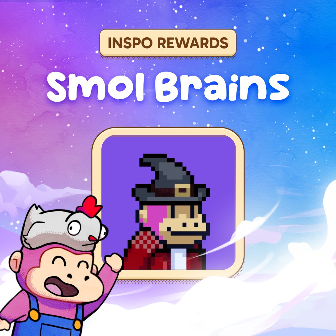 smolbound's tweet image. 𝗜𝗡𝗦𝗣𝗢 𝗥𝗲𝘄𝗮𝗿𝗱𝘀 𝗳𝗼𝗿 𝗦𝗺𝗼𝗹 𝗕𝗿𝗮𝗶𝗻𝘀 🐵💡

🤝Smol Brains NFT holders can now claim a 20000 INSPO grant to boost their leaderboard rankings towards earning a Smolbound AL packed with perks!

Claim your INSPO👇