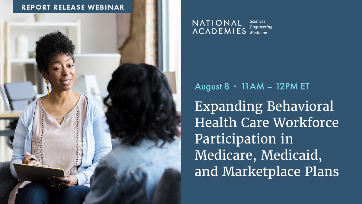 Daniel Polsky (@healthecon_dan) on Twitter photo Our <a href="/NASEM_Health/">NASEM Health</a> report addressing behavioral health provider participation in public insurance will be released next week! Dont' miss release webinar. See details in thread. Our <a href="/NASEM_Health/">NASEM Health</a> report addressing behavioral health provider participation in public insurance will be released next week! Dont' miss release webinar. See details in thread.