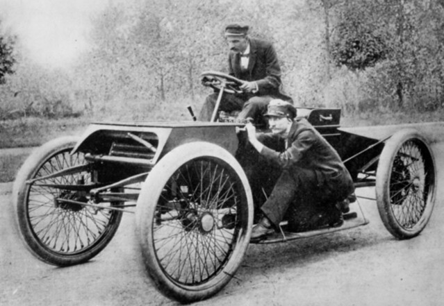 RedRacer's tweet photo. Only one 1st driver in @FordPerformance history, and it happens to be the guy sitting at the wheel of the Sweepstakes race car 1901.  Happy 161st birthday to Henry Ford, who "retired" 1-for-1, but whose company has since hired some of the finest drivers in the sport's history. https://t.co/9gonODLIz4