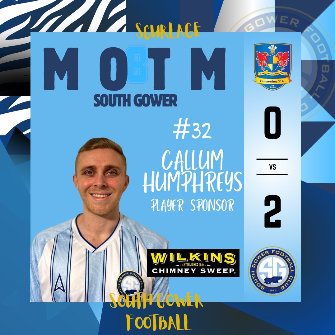 Tonight’s man of the match, 

Match day sponsor: <a href="/KingArthurHotel/">King Arthur Hotel</a> 

🔵⚪️

#UppaGower