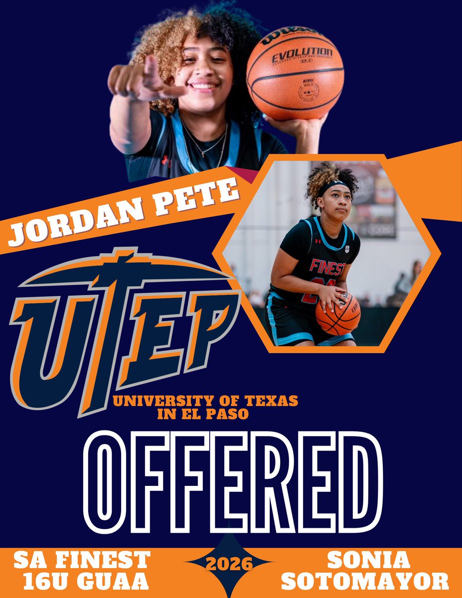 Jordan Pete (@jordans2tuff) on Twitter photo After an amazing conversation with <a href="/UTEPKeithaAdams/">Keitha Adams</a> I am blessed and grateful to announce that I have received an offer from <a href="/UTEPWBB/">UTEP Women’s Basketball</a> 🧡💙<a href="/SAFinestbball/">SA Finest Basketball</a> After an amazing conversation with <a href="/UTEPKeithaAdams/">Keitha Adams</a> I am blessed and grateful to announce that I have received an offer from <a href="/UTEPWBB/">UTEP Women’s Basketball</a> 🧡💙<a href="/SAFinestbball/">SA Finest Basketball</a>