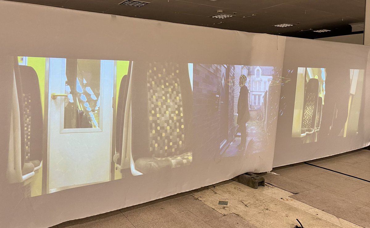 Great to see the work of <a href="/ConvenienceGall/">Convenience Gallery</a> The Town is The Gallery in Birkenhead today. Placing artists work in community and found spaces in Birkenhead library and the shopping centre.