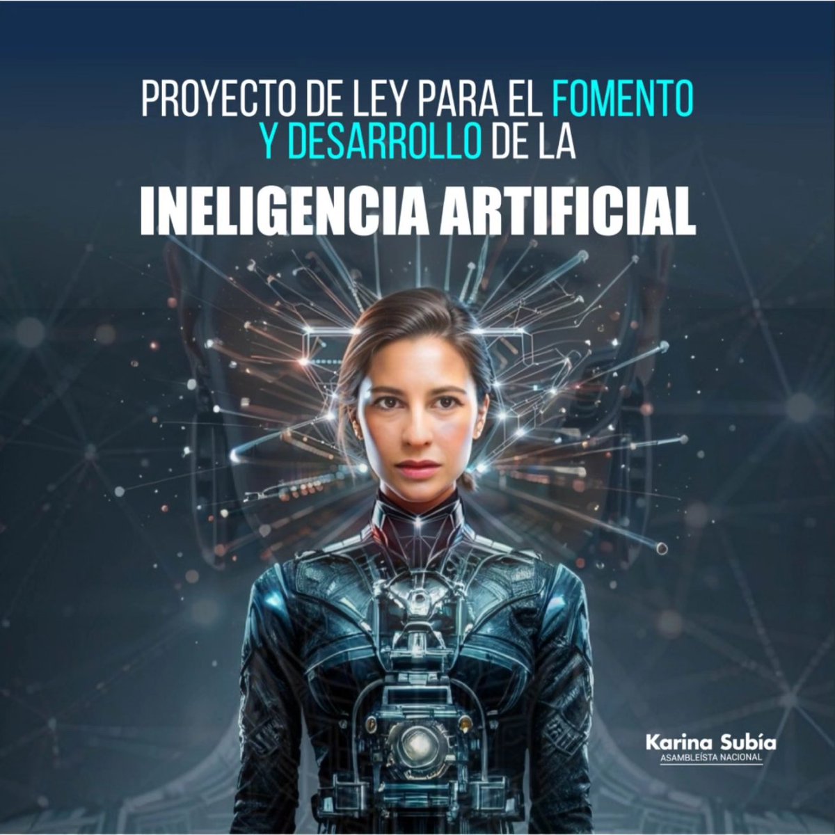 "Estos son algunos de los puntos más importantes del proyecto de Ley de #InteligenciaArtificial que entregué hoy en la @AsamableaNacional" 🏛️
1️⃣ Fortalecimiento del sector
2️⃣ Desarrollo de software y tecnológico 
3️⃣ Atracción de inversión extranjera. Mega Data Center
