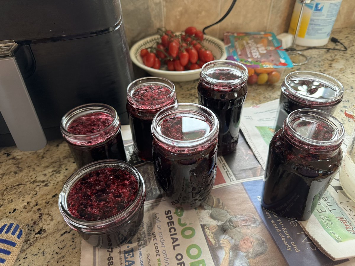 Homemade wild blueberry jam. Yum!