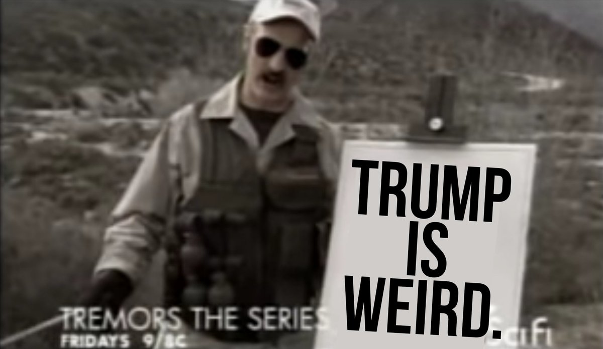 thetremorssaga's tweet photo. #TremorsTuesday #Stampmeme #TrumpIsWeird https://t.co/38lyiXWv1x