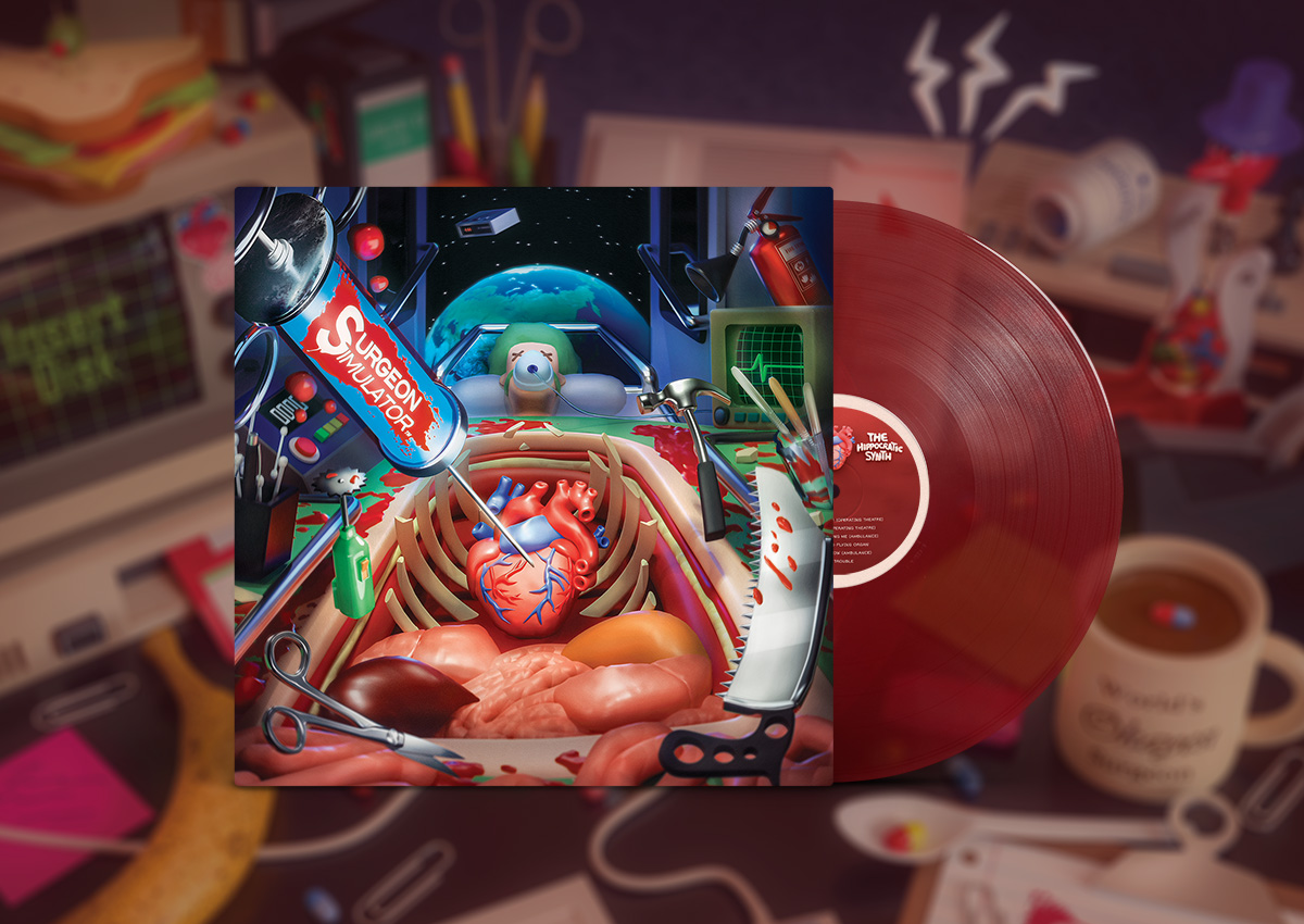 Surgeon Simulator 💉

Ready for your physical... release?

Enjoy Black Heron's iconic synth &amp; piano sounds of medical mania with brand new, bonkers 3D artwork from <a href="/MadDJeann/">maddie🦋☁️</a> on transparent blood red vinyl (&amp; classic black).

In hand orders open tomorrow, July 31st, at 10am PT.