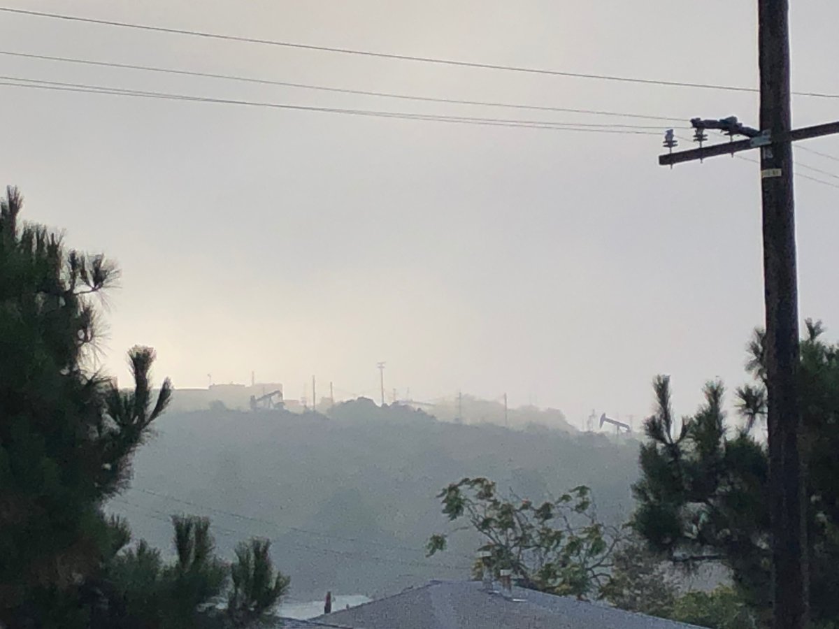 I've lived most of my life in the shadow of the Inglewood Oil Field, but didn't give it much thought until recently. In <a href="/NoemaMag/">Noema Magazine</a>, I explore the past, present, and future of oil drilling in Los Angeles. (Photo from outside my house this morning)

noemamag.com/its-oil-that-m…
