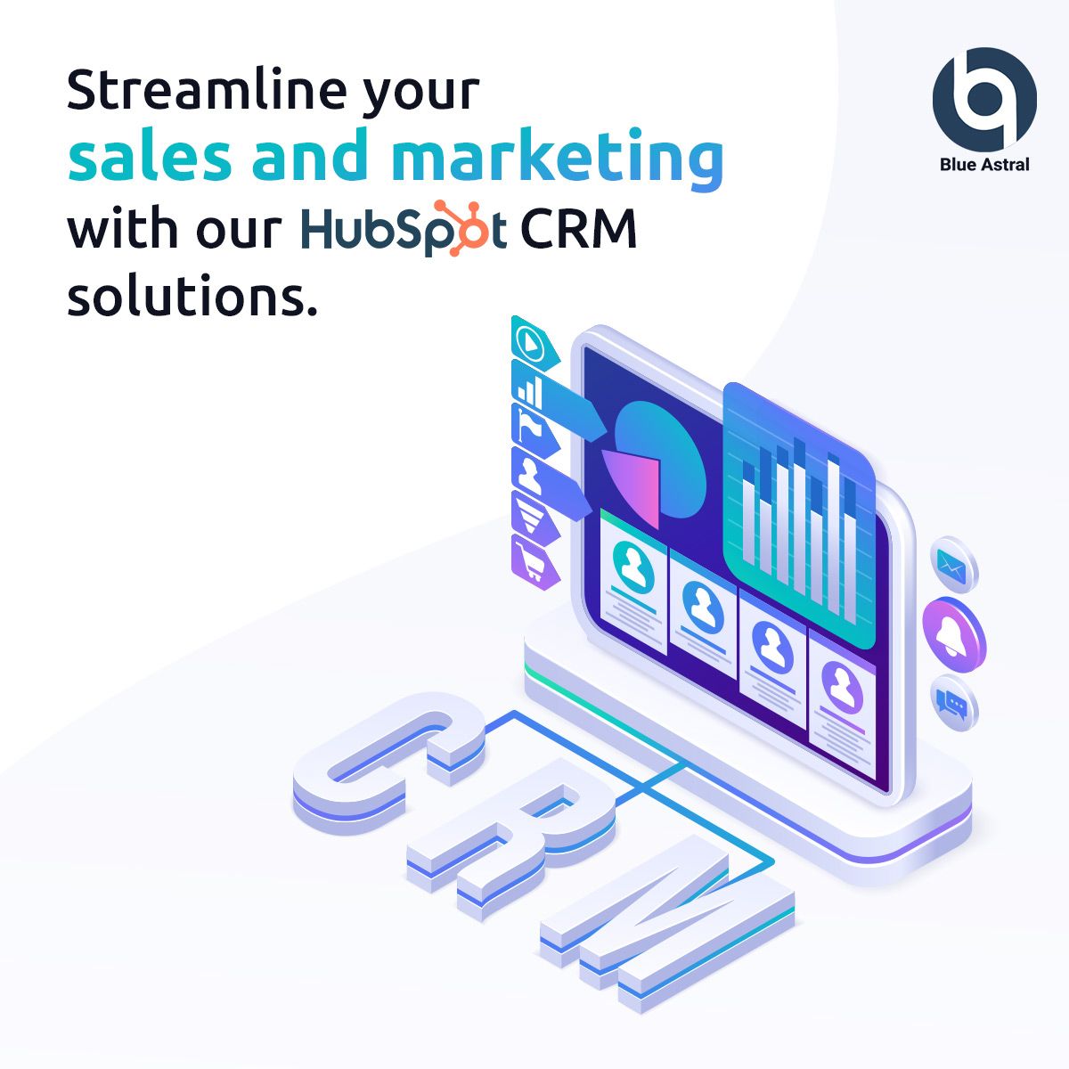 BlueAstralWeb's tweet image. Get the most out of your business with our HubSpot CRM solutions. We handle everything from custom setups and SEO to marketing and tech integrations. Make your sales and marketing work better.

Contact Blue Astral for HubSpot CRM solutions today!

#crm #crmcustomization #hubspot