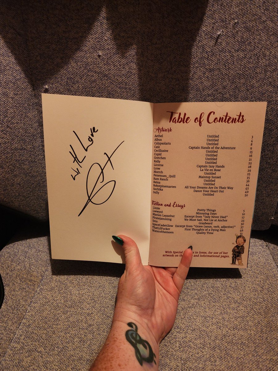 Do you want a chance to win a copy of this zine with more than 50 pages of beautiful art and writing, signed by the man himself, Con O'Neill? 
All you have to do is donate $10 dollars to one of four charities. Details in our card! izzyhandsliveszine.carrd.co