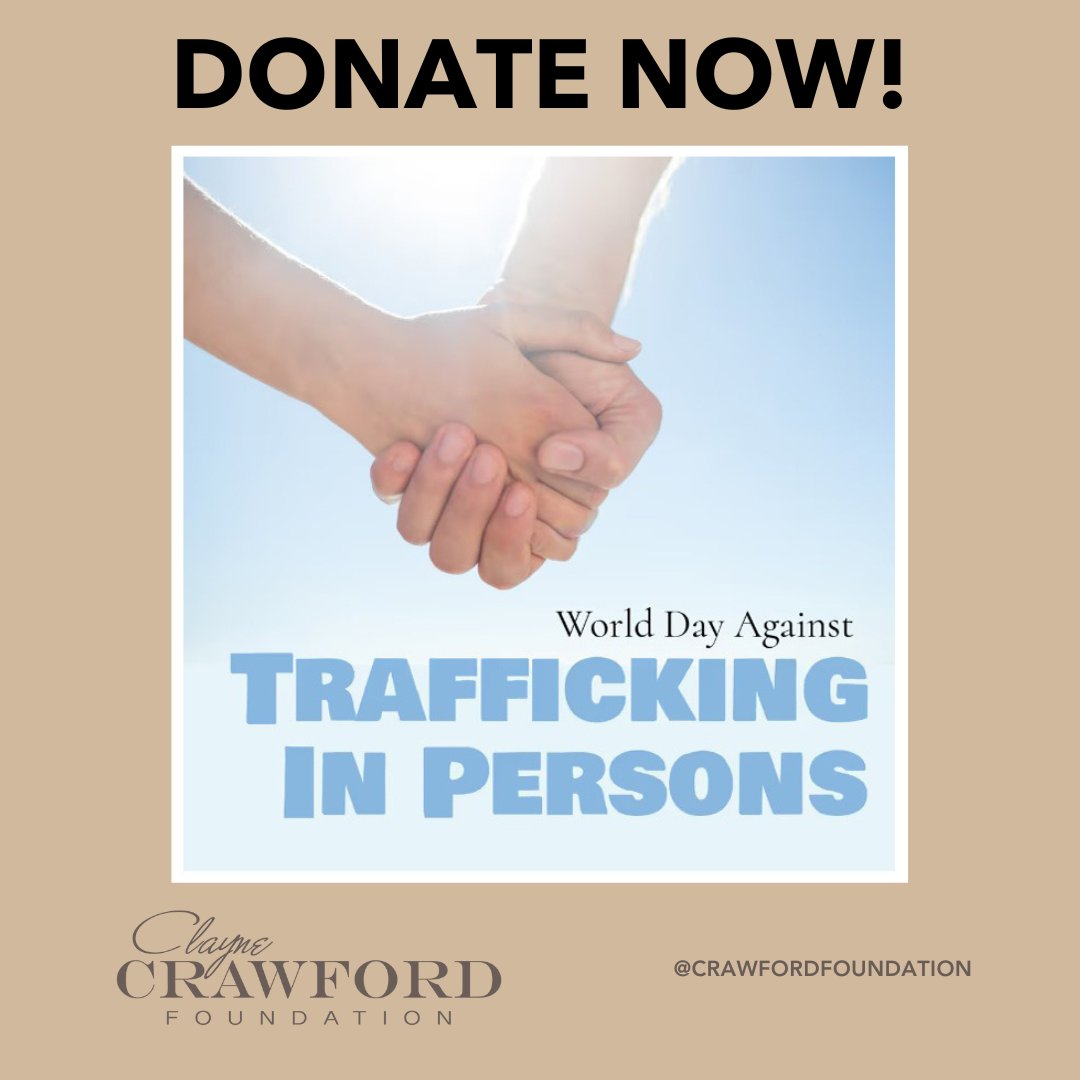 Crawford Foundation (@ccf_birmingham) on Twitter photo July 30 is World Day Against Trafficking in Persons! Join us today and throughout August in our donation drive to benefit <a href="/The_WellHouse/">The WellHouse</a>, serving survivors in the Southeast U.S. Donate today!!
crawfordfoundation.org
Thank you for supporting!💙
#WorldDayAgainstTrafficking #CCF July 30 is World Day Against Trafficking in Persons! Join us today and throughout August in our donation drive to benefit <a href="/The_WellHouse/">The WellHouse</a>, serving survivors in the Southeast U.S. Donate today!!
crawfordfoundation.org
Thank you for supporting!💙
#WorldDayAgainstTrafficking #CCF