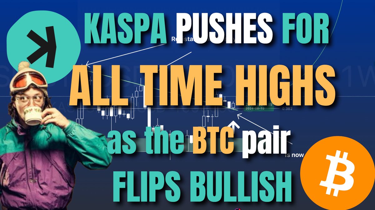 Great day today.

$KAS is very close to setting new all time highs! 💸
Plus, I am uploading to YouTube! 🏂

I'll drop the link below, once it's up! Bookmark and share, so you can come back to it. 

Should be up within the hour, or so.