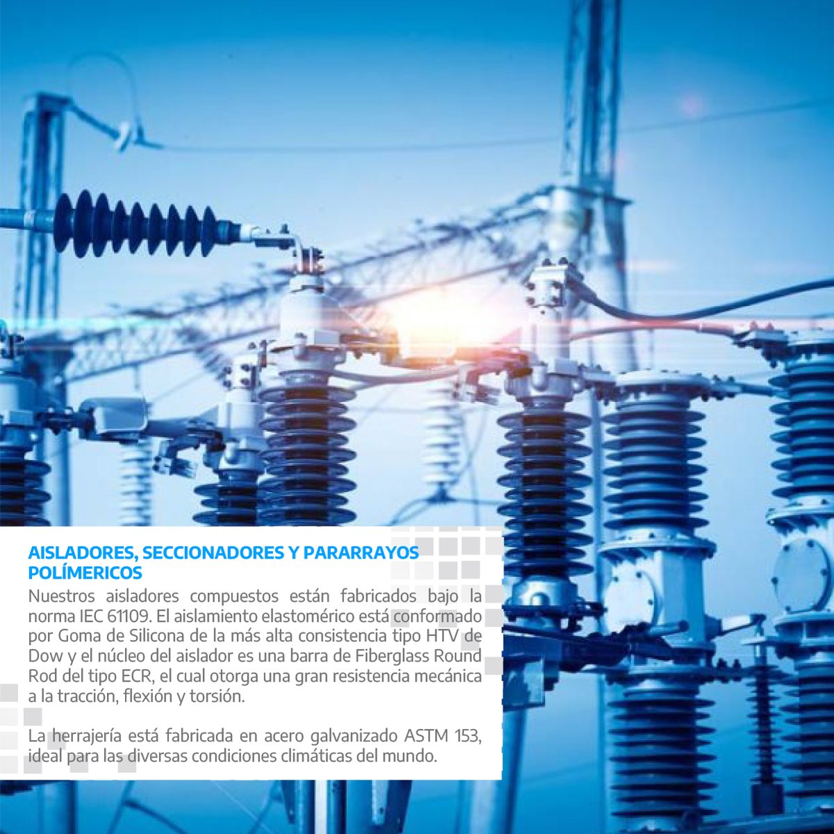 _silicontech's tweet image. Contamos con una AMPLIA GAMA DE PRODUCTOS EN EL #SECTOR #ELÉCTRICO ⚡
Ofrecemos #aisladores, #seccionadores y #pararrayos #poliméricos, además de #servicios de implementación y puesta en servicio. 🌟 
Comunícate con nosotros:
📞 Telf: 960 580 001
📧 Email: Ltambra@silicon.com.pe