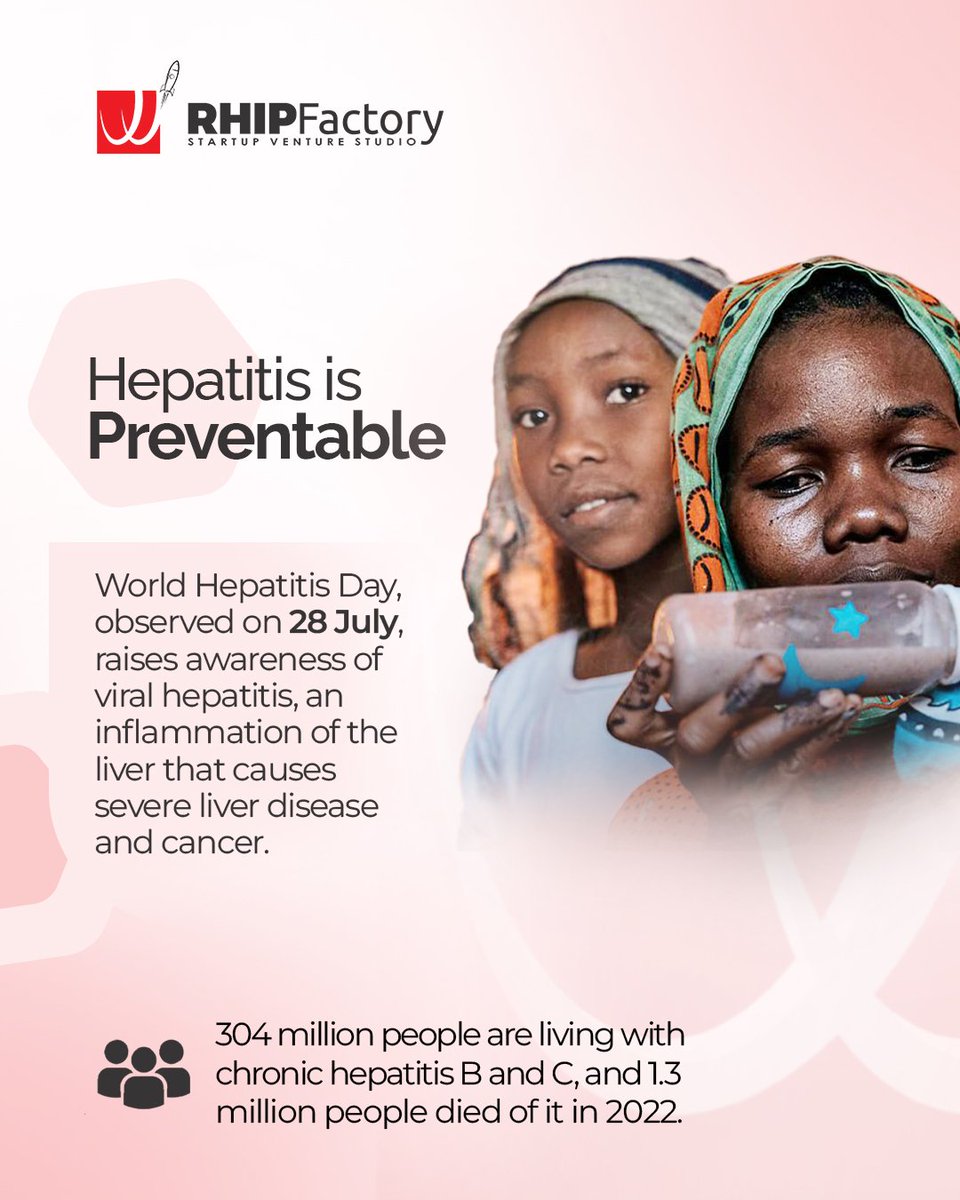RHIPFactory's tweet image. Despite advancements in diagnostic tools and decreasing product prices, testing and treatment coverage rates for hepatitis have stalled. This threatens the progress needed to reach the WHO's elimination goal by 2030. Immediate and decisive action is essential to overcome current